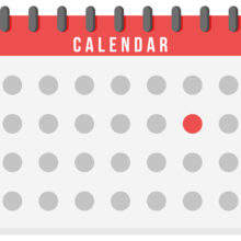Calendar icon on white background illustration